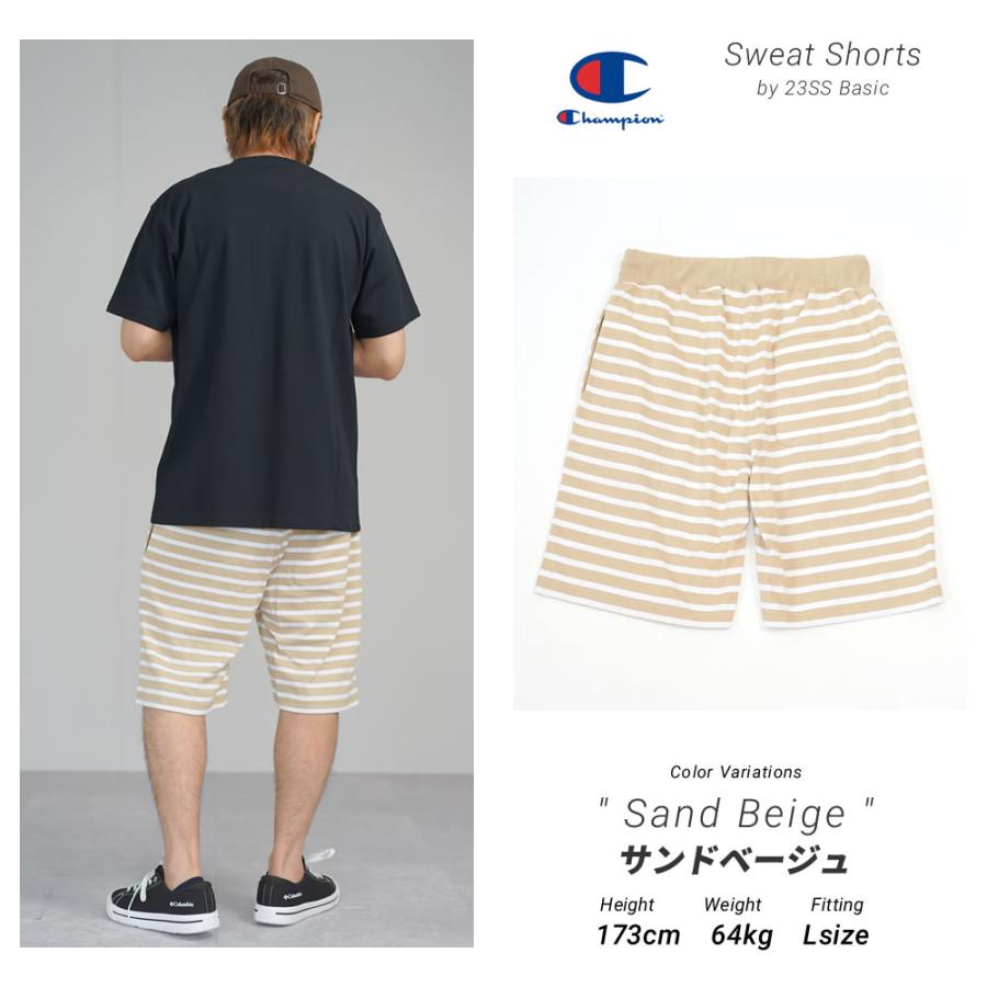 Champion チャンピオン ハーフパンツ メンズ ボーダー柄 スウェット ショートパンツ 綿 USAコットン C3-X519 | Champion | 17