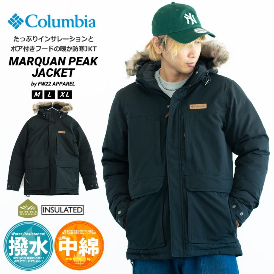 人気が高い ブランド ファー 撥水 アウター メンズ 化繊中綿ダウンジャケット マウンテンパーカー Columbia コロンビア 冬物 秋 冬服 秋服 あったか 暖か ブルゾン ジャケット アウター マーカムピークジャケット 再販 新作 秋冬 We1250 ジャケット
