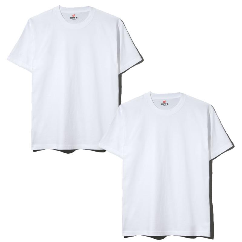 Hanes BEEFY ヘインズ ビーフィー パックTシャツ 2枚組 メンズ レディース ヘビーウェイト 厚手 6.1オンス クルーネック 丸首 無地 白 黒 灰 紺 | BEEFY-T | 15