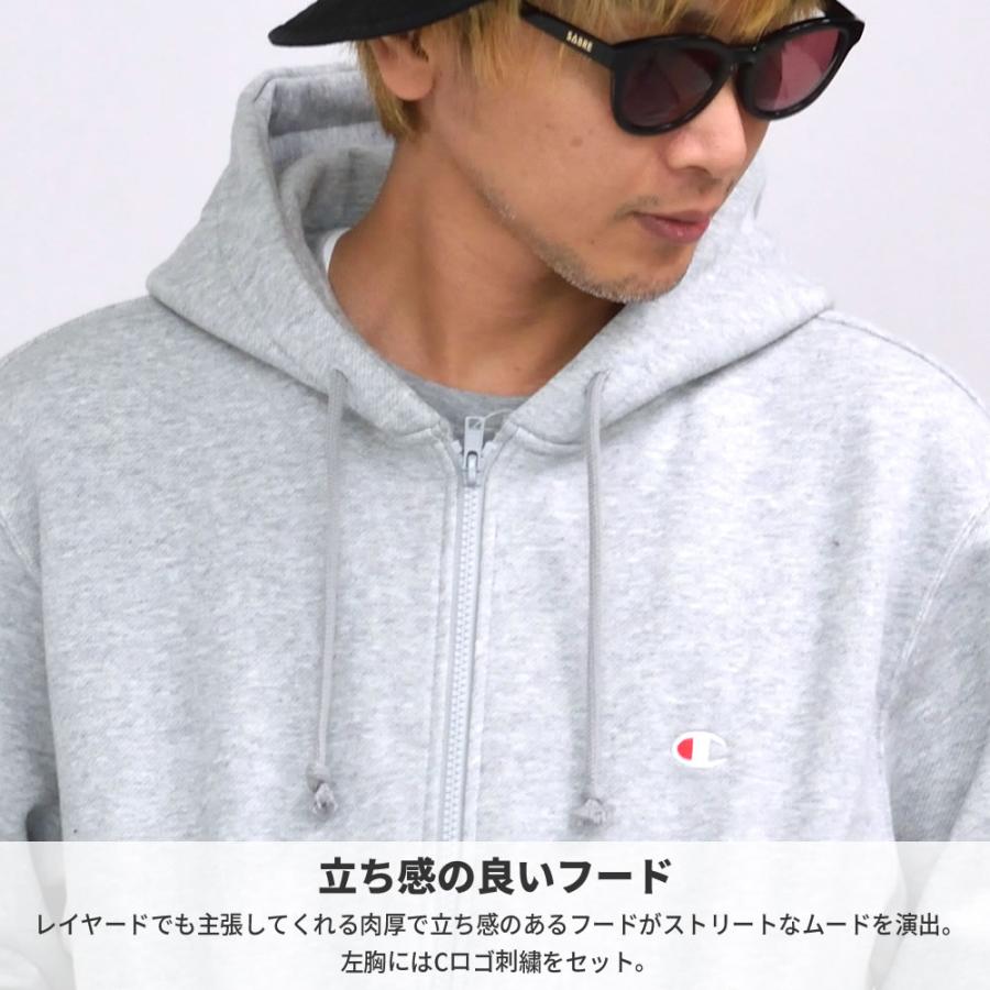 チャンピオン スウェット ジップアップ パーカー 裏起毛 メンズ レディース ブランド Champion ジップフーデッドスウェットシャツ 23FW 秋冬 ベーシック C3-Y140 | Champion | 14