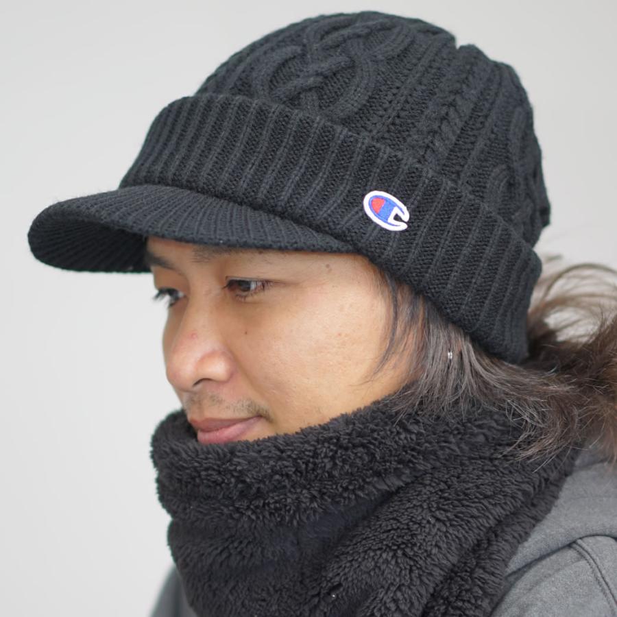 Champion チャンピオン つば付きニット帽 ニットキャップ メンズ Champion チャンピオン つば付きニット帽 ニットキャップ メンズ