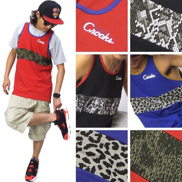 CROOKS＆CASTLES クルックスアンドキャッスルズ タンクトップ メンズ 豹柄/迷彩柄切り替え B系 ストリート ブランド JUNGLE FEVER I1320118 | CROOKS & CASTLES | 05