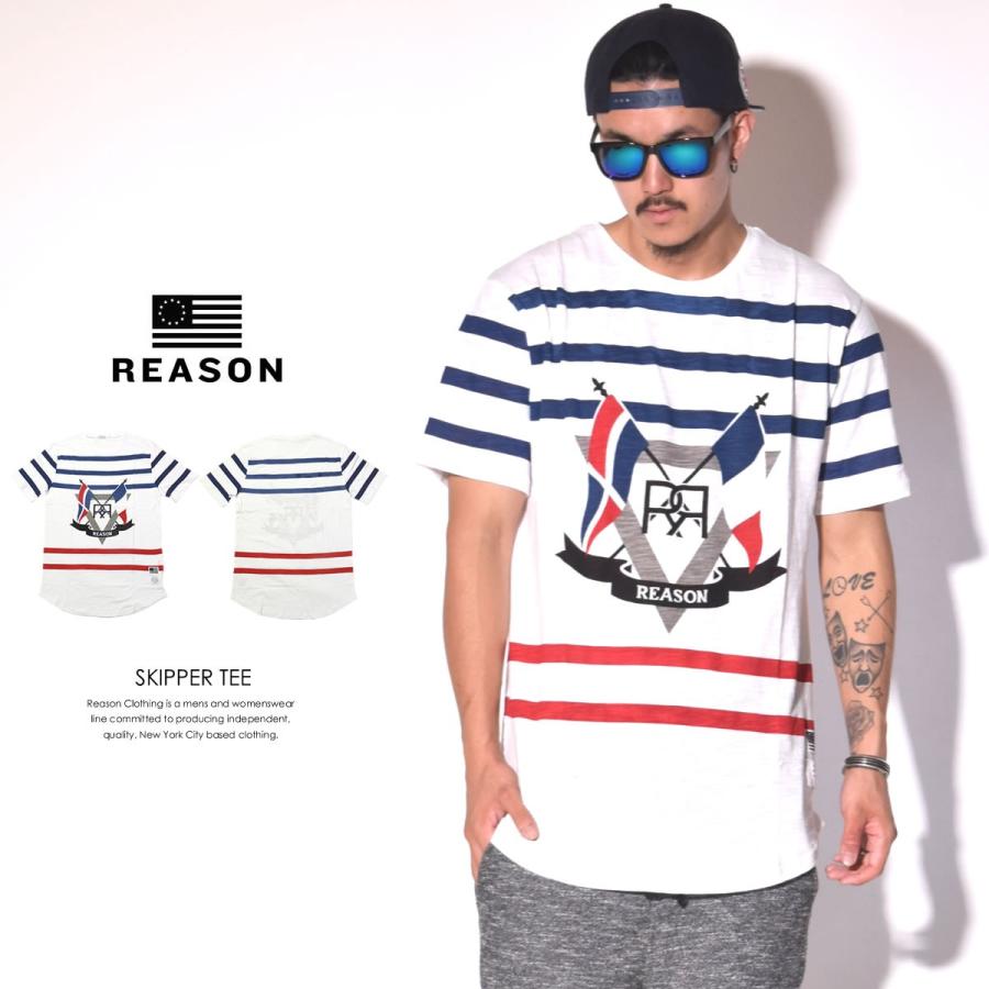 REASON リーズン ロング丈 Tシャツ メンズ ビッグシルエット オーバーサイズ SKIPPER TEE | 