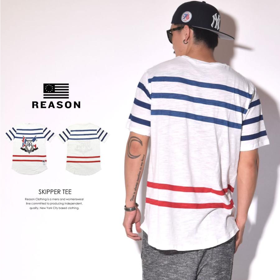 REASON リーズン ロング丈 Tシャツ メンズ ビッグシルエット オーバーサイズ SKIPPER TEE |  | 01