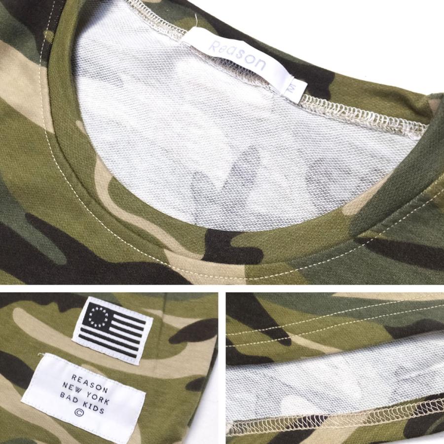 REASON リーズン ロング丈 Tシャツ メンズ ビッグシルエット オーバーサイズ 迷彩柄 CAMO HI LOW TEE |  | 05
