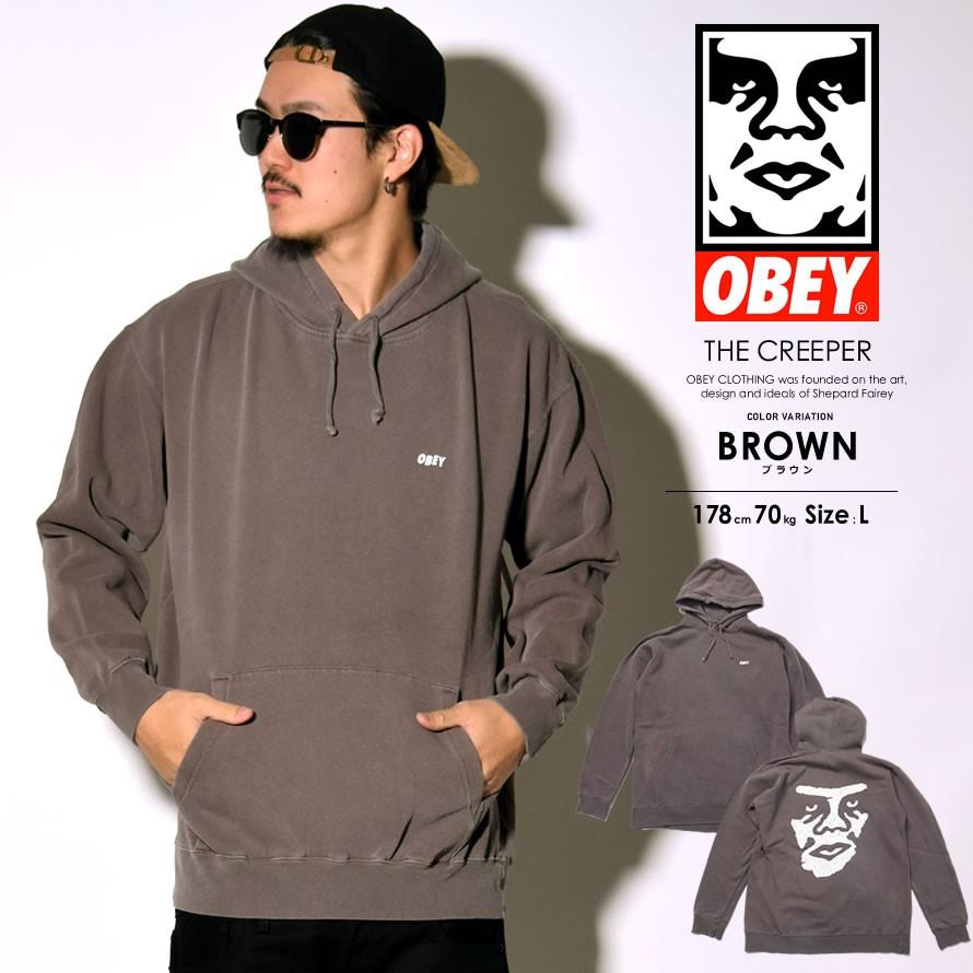 24FW OBEY SWEATSHIRT 刺繍ロゴ パーカー フーディ M 112853917_2.jpg