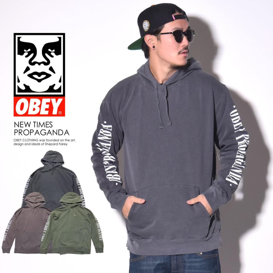 オベイ OBEY スウェットプルオーバーパーカー メンズ NEW TIMES PROPAGANDA | OBEY