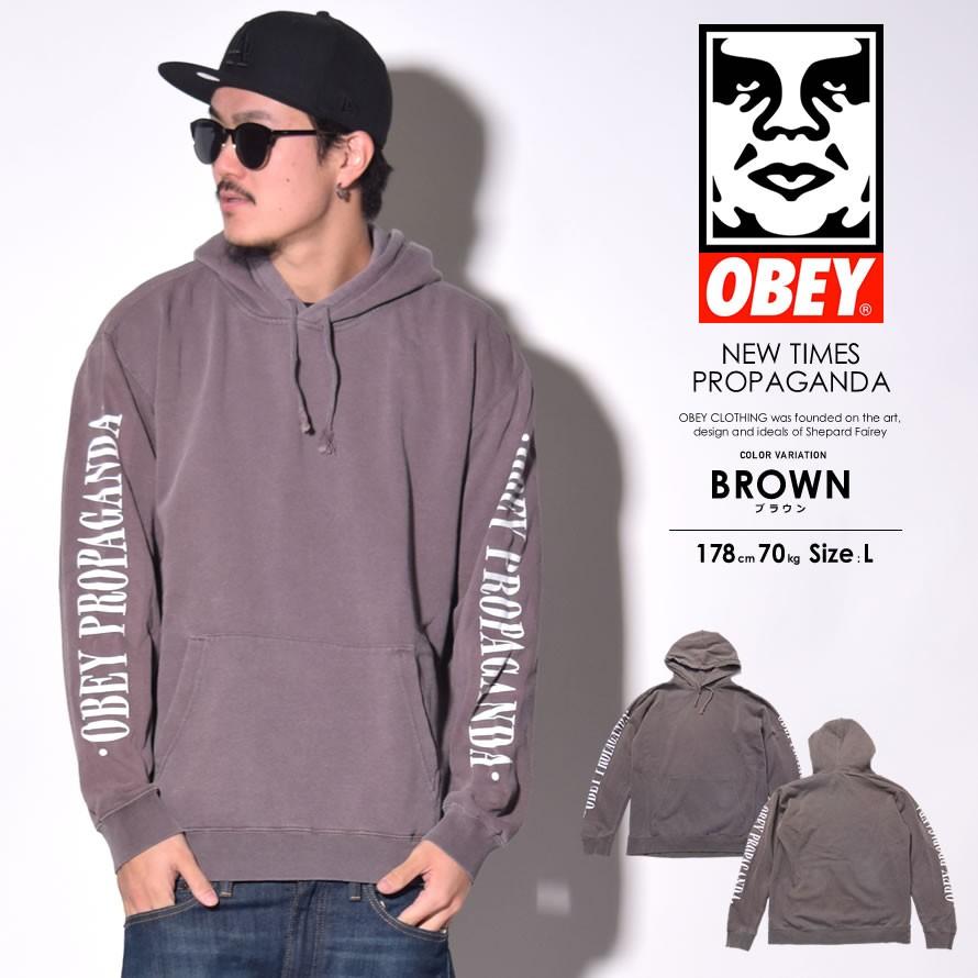 オベイ OBEY スウェットプルオーバーパーカー メンズ NEW TIMES PROPAGANDA | OBEY | 01