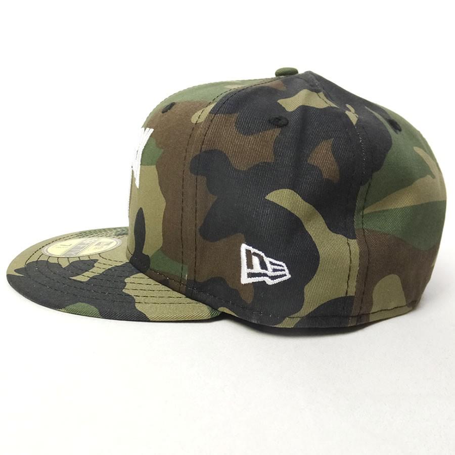 ニューエラ キャップ 帽子 メンズ レディース NEW ERA 59FIFTY 5950 ニューヨークシティ ウッドランドカモ×ホワイト | NEW ERA | 02