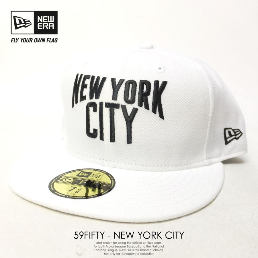 ニューエラ キャップ 帽子 メンズ レディース NEW ERA 59FIFTY 5950 ニューヨークシティ ホワイト×ブラック | NEW ERA
