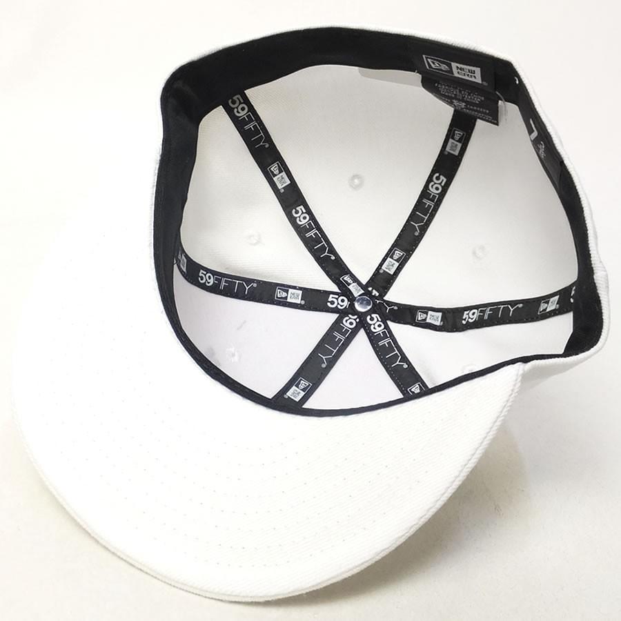 ニューエラ キャップ 帽子 メンズ レディース NEW ERA 59FIFTY 5950 ニューヨークシティ ホワイト×ブラック | NEW ERA | 04
