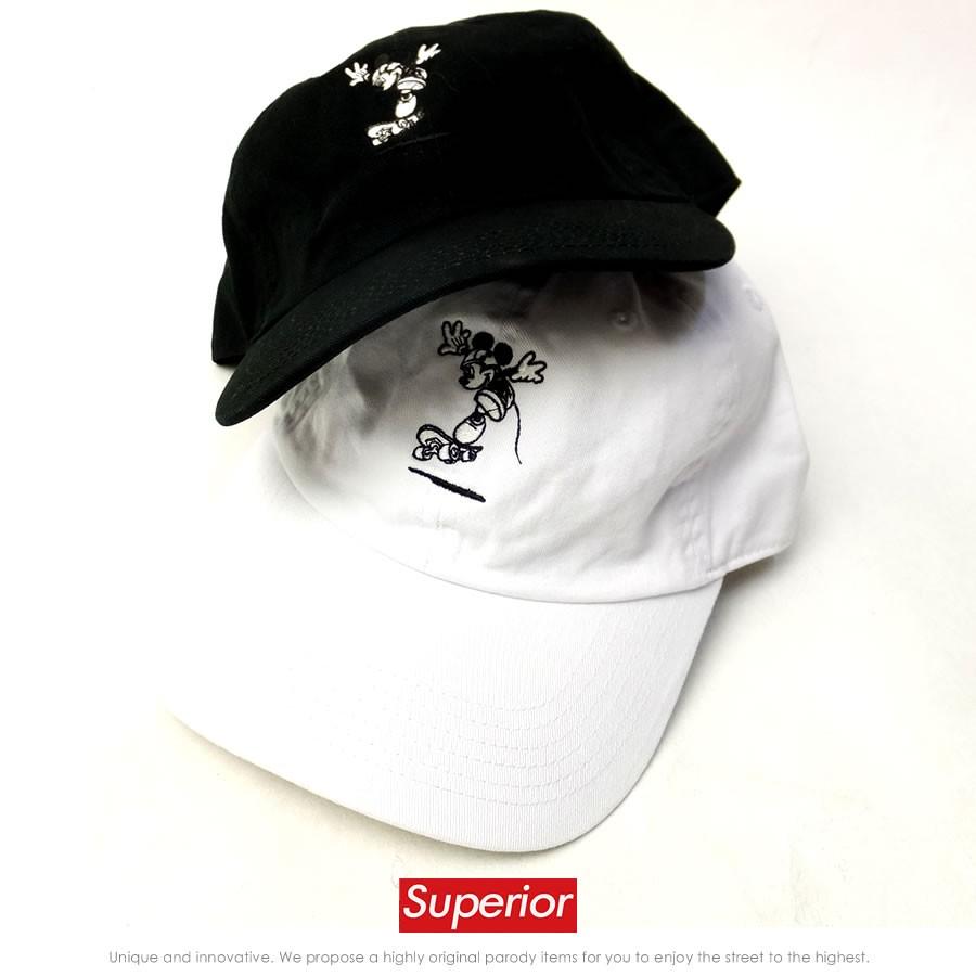 スーペリア SUPERIOR キャップ メンズ レディース ディズニーコレクション ミッキー SKATING M AND FLAME LOGO CAP | SUPERIOR（Abu Garcia）