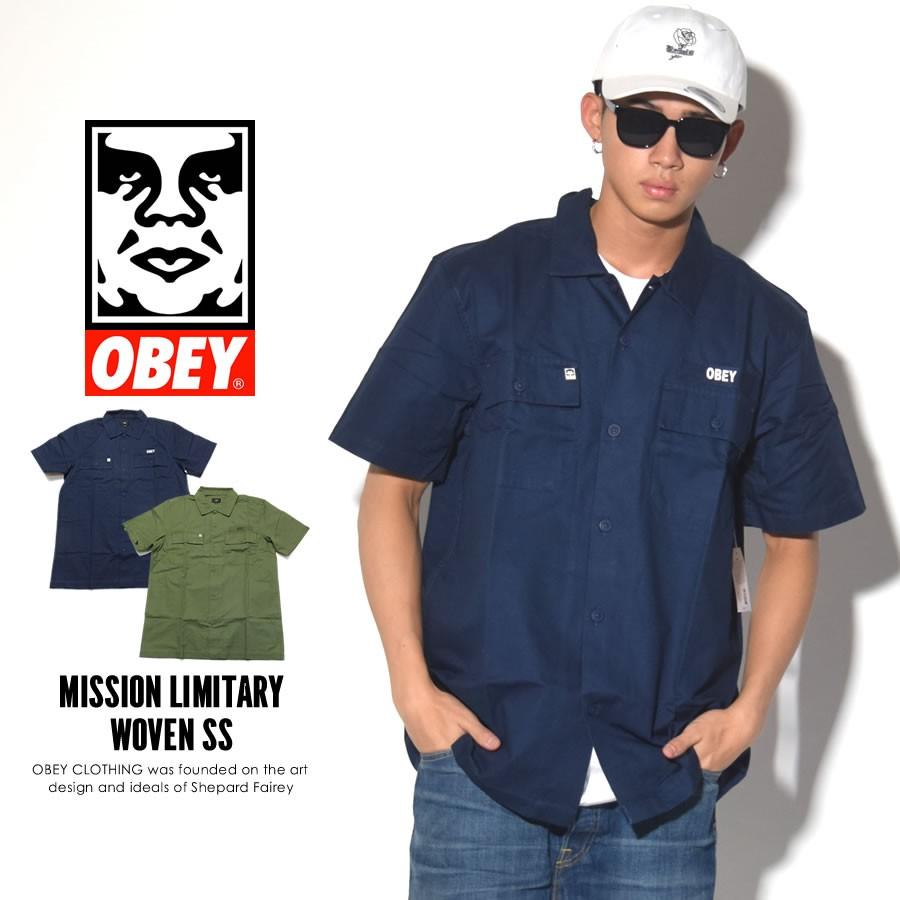 オベイ OBEY ミリタリーシャツ メンズ 半袖 カジュアルシャツ 夏 ブランド MISSION MILITARY WOVEN SS | OBEY | 01