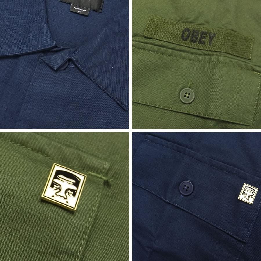 オベイ OBEY ミリタリーシャツ メンズ 半袖 カジュアルシャツ 夏 ブランド MISSION MILITARY WOVEN SS | OBEY | 05