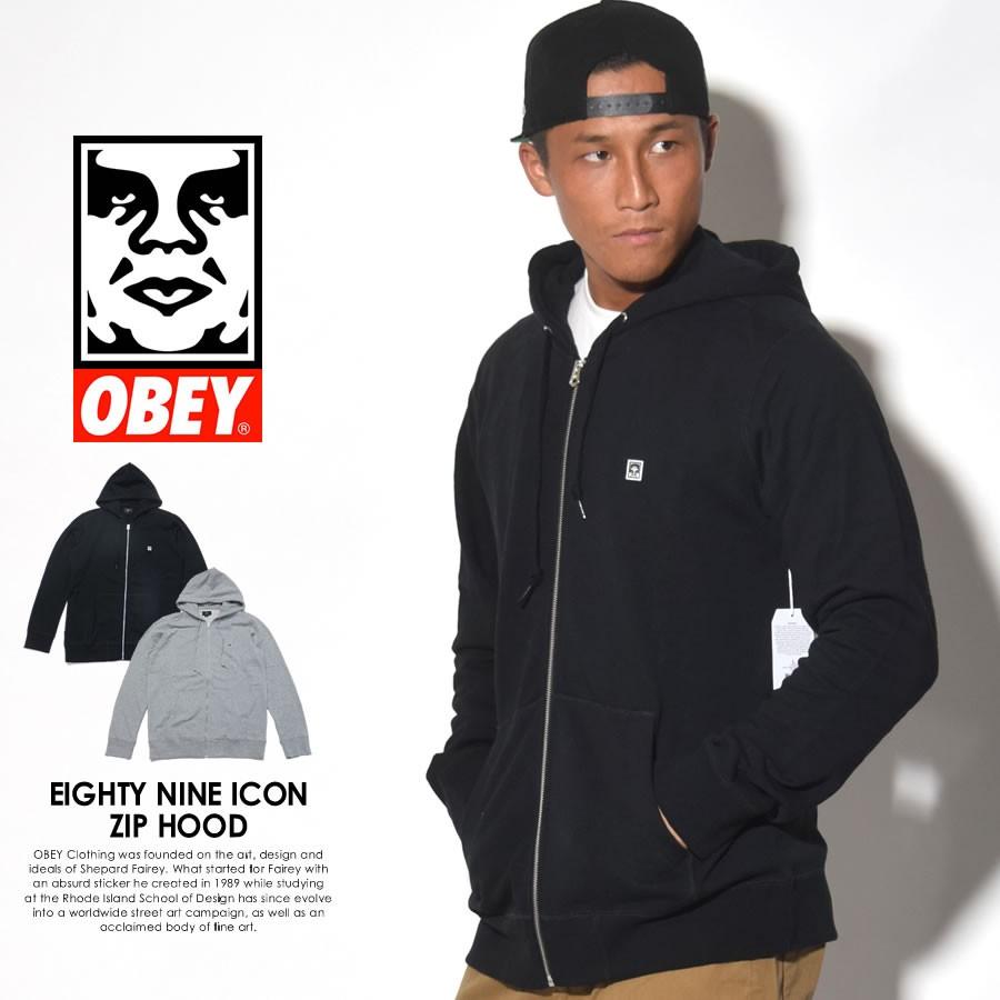 OBEY オベイ スウェットジップアップパーカー メンズ 大きい OBEY オベイ スウェットジップアップパーカー メンズ 大きい