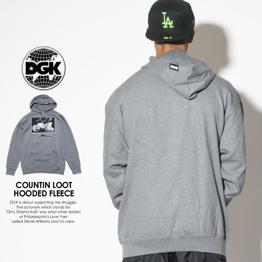 ディージーケー DGK スウェットプルオーバーパーカー メンズ 裏起毛 COUNTIN LOOT HOODED FLEECE | DGK | 01