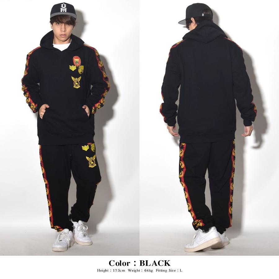 リーズン REASON スウェット ジョガーパンツ メンズ 裏毛 サイドライン＆ワッペン MEDALIST JOGGERS W8-6 |  | 04