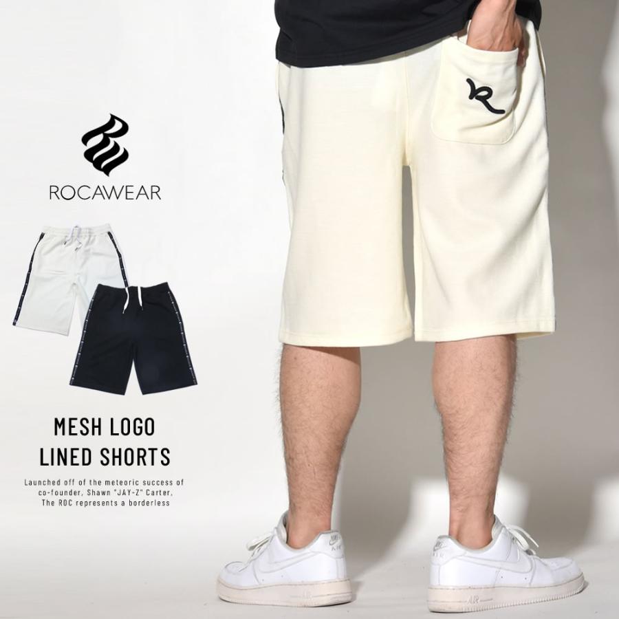 ロカウェア ハーフパンツ メッシュ スウェット ショートパンツ メンズ ROCAWEAR MESH LOGO LINED SHORTS RW181K42 | ROCAWEAR | 02