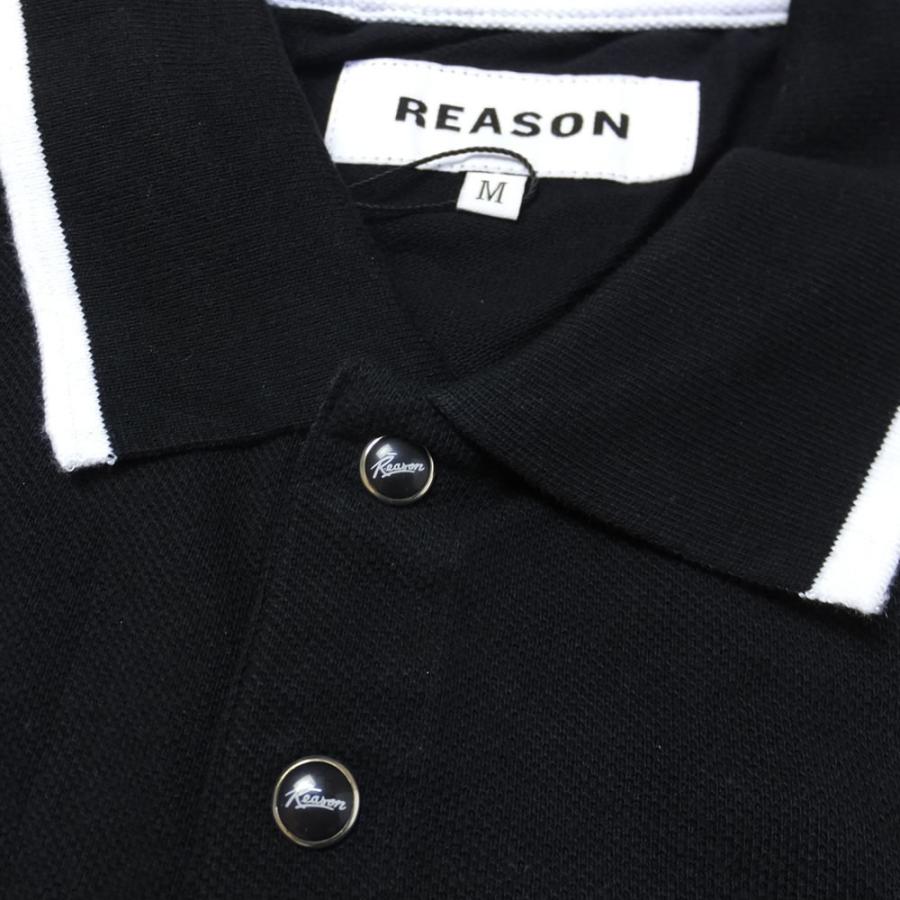 リーズン REASON ポロシャツ メンズ 半袖 袖サイドライン DO NOT CROSS POLO M8-39 |  | 05