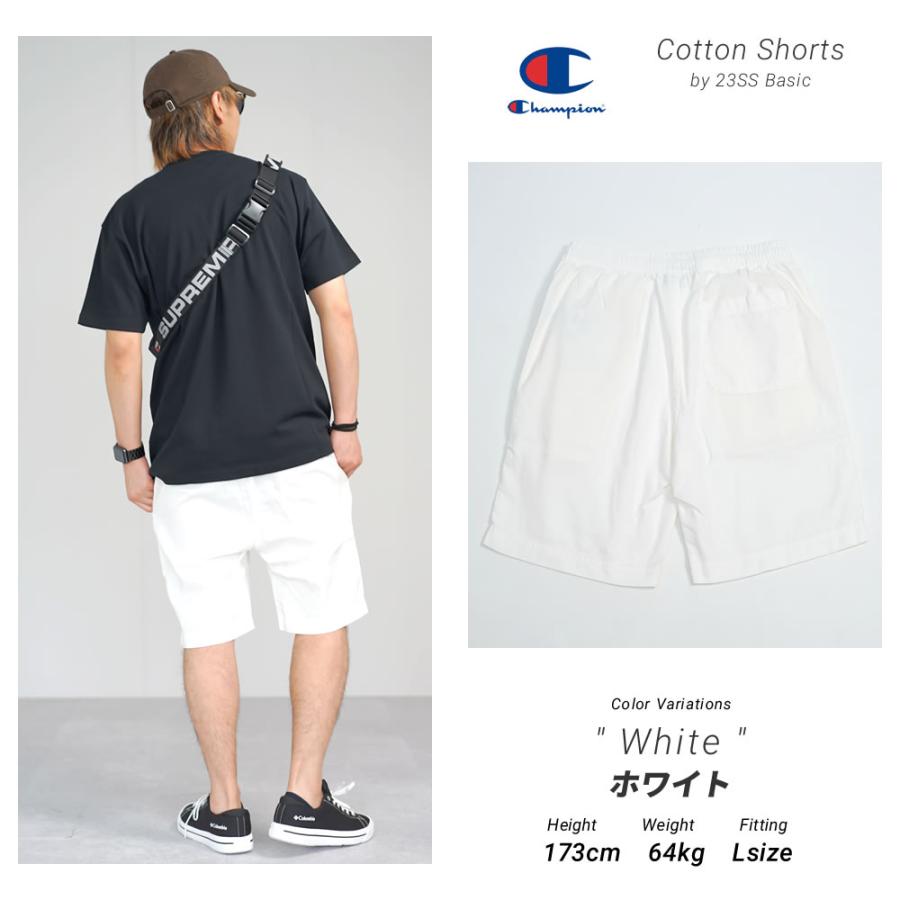 【新品】レイニングチャンプ　ショートパンツ　メンズ　ホワイト　メッシュ　L Champion（チャンピオン） ハーフパンツ メンズ コットンツイル ワイド