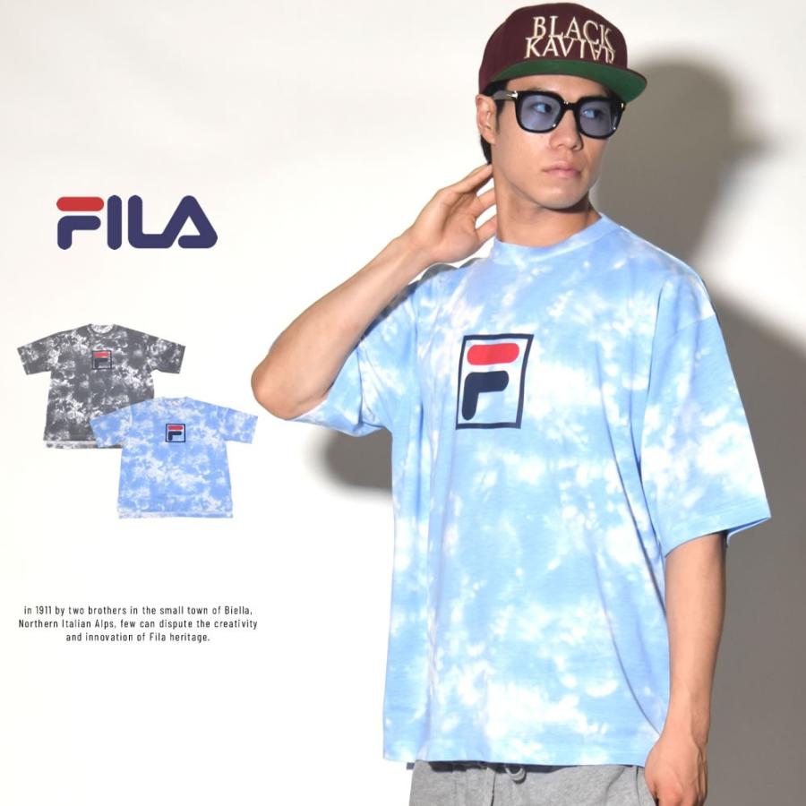 FILA HERITAGE フィラ ヘリテージ Tシャツ メンズ 半袖 タイダイ柄 ボックスロゴプリント FM9491 | FILA