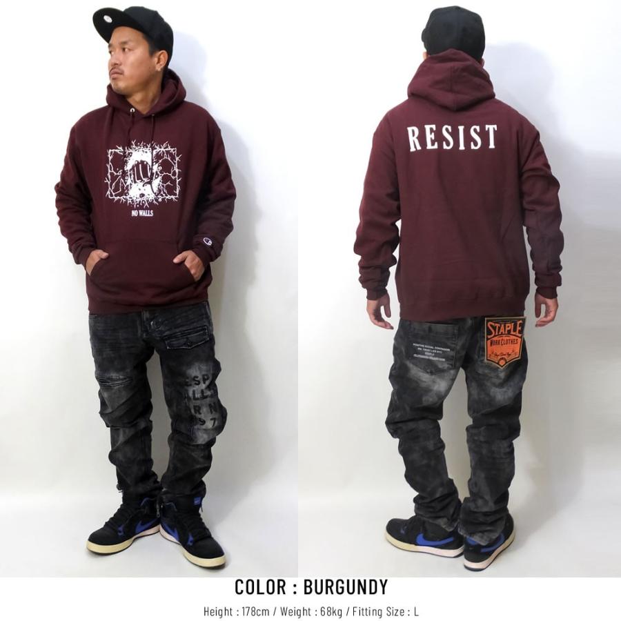 ハンドレッツ×チャンピオン THE HUNDREDS×Champion コラボ スウェットプルオーバーパーカー メンズ 裏起毛 NO WALL PULLOVER | The Hundreds | 09