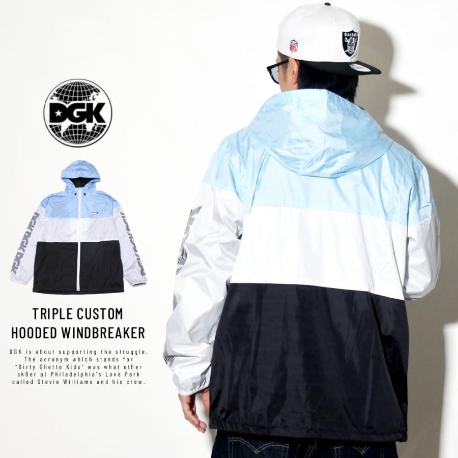 ディージーケー DGK ウインドブレーカー ジャケット パーカー メンズ TRIPLE CUSTOM HOODED WINDBREAKER パウダーブルー | DGK | 01