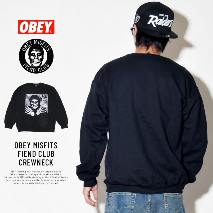 オベイ×ミスフィッツ OBEY×Misfits コラボ スウェットトレーナー メンズ 裏起毛 OBEY×Misfits Fiend Club Crewneck | OBEY | 02
