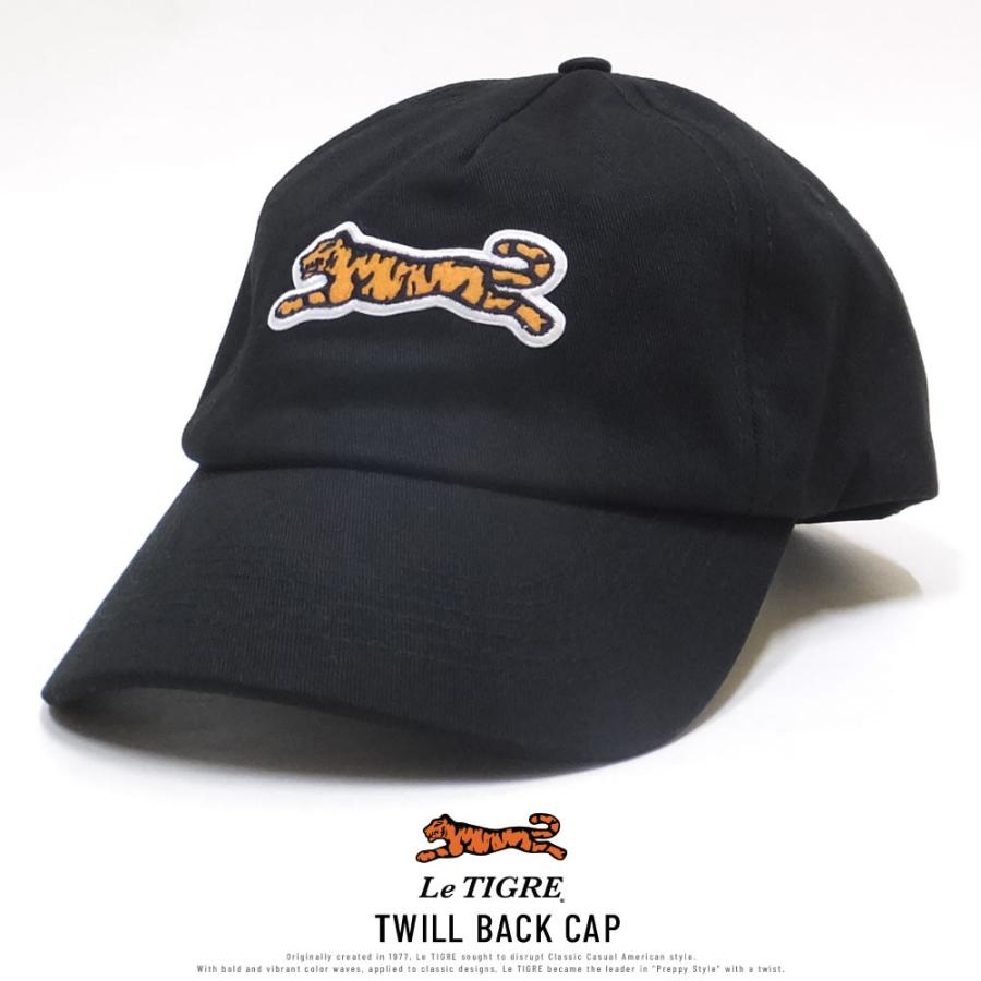 ルティグレ LE TIGRE キャップ 帽子 メンズ レディース TWILL BACK CAP ブラック | Le TIGRE