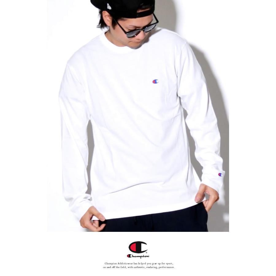 チャンピオン ロンT 長袖Tシャツ メンズ レディース ワンポイント ロゴ 刺繍 無地 USAコットン 綿 アメカジ ブランド Champion C3-P401 | Champion | 04