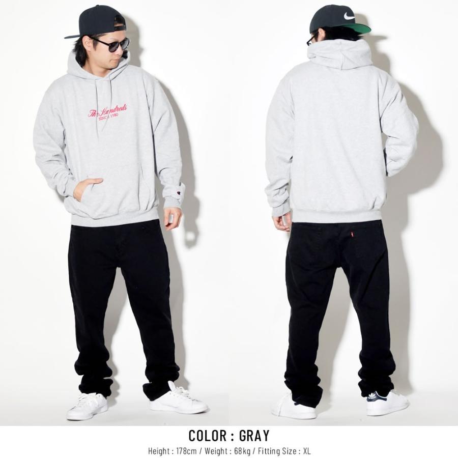 ハンドレッツ×チャンピオン THE HUNDREDS×Champion コラボ スウェットプルオーバーパーカー メンズ 裏起毛 RICH EMBRODERY T19P102060 | The Hundreds | 04