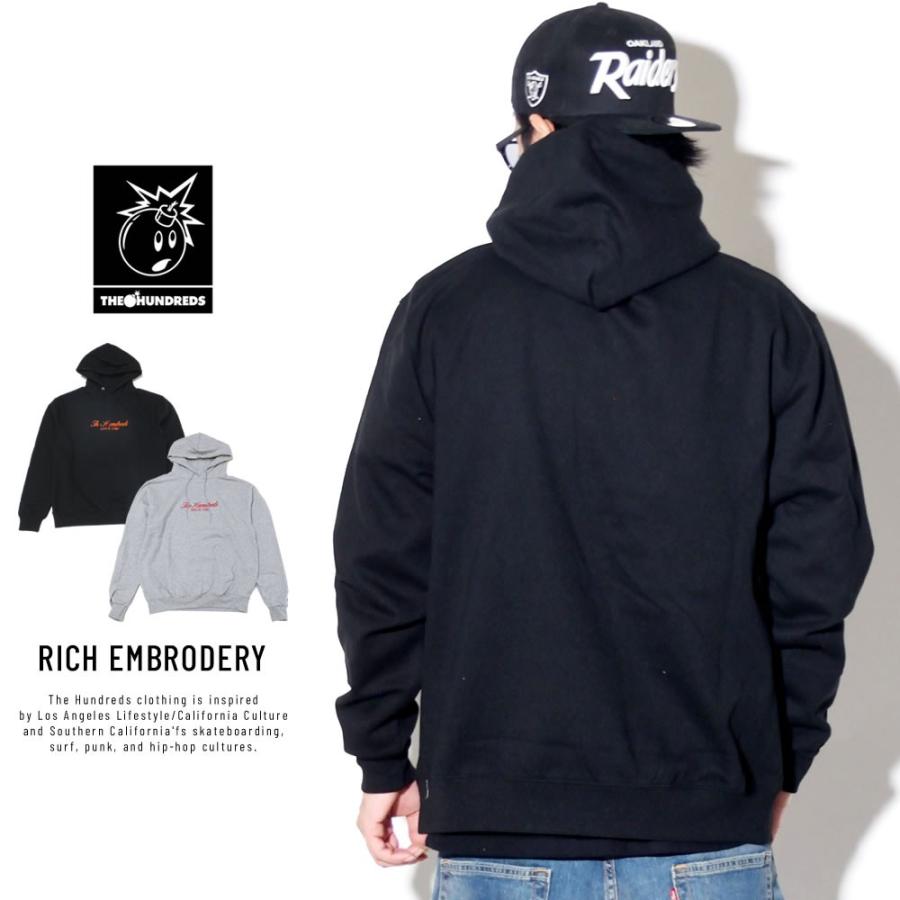 ハンドレッツ×チャンピオン THE HUNDREDS×Champion コラボ スウェットプルオーバーパーカー メンズ 裏起毛 RICH EMBRODERY T19P102060 | The Hundreds | 06