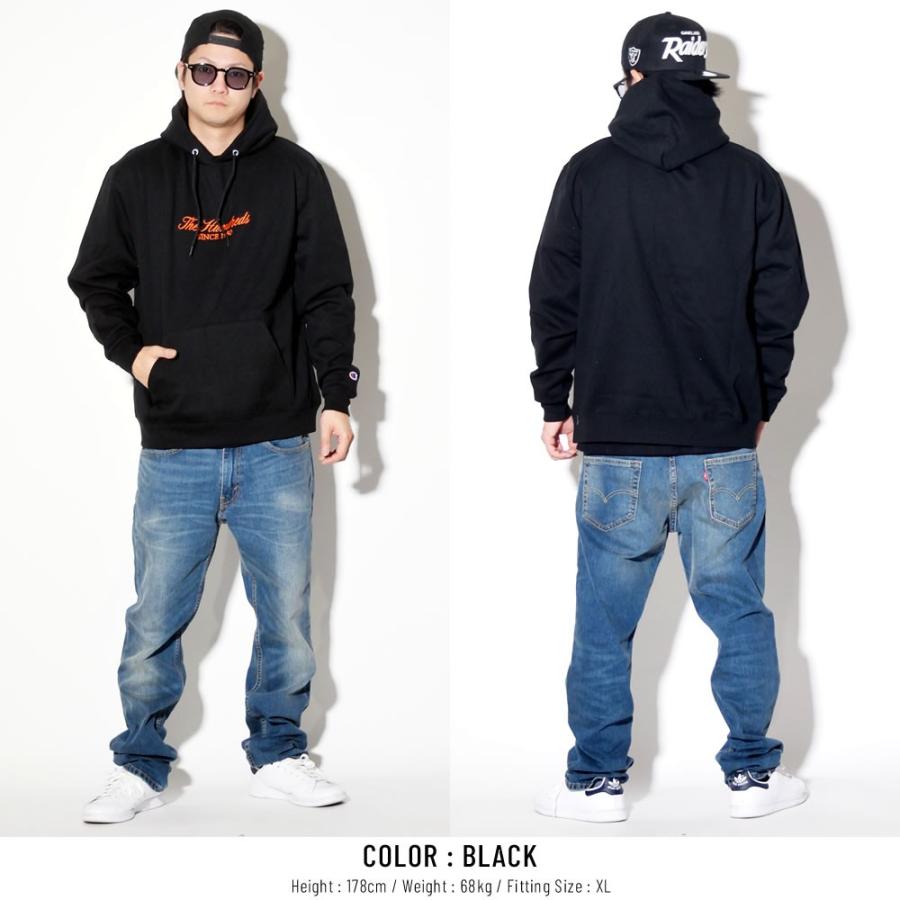 ハンドレッツ×チャンピオン THE HUNDREDS×Champion コラボ スウェットプルオーバーパーカー メンズ 裏起毛 RICH EMBRODERY T19P102060 | The Hundreds | 07