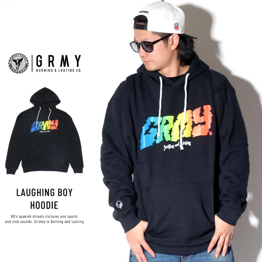 グライミー GRIMEY プルオーバーパーカー メンズ 長袖 スウェット 裏起毛 LAUGHING BOY HOODIE GCH329 | GRIMEY