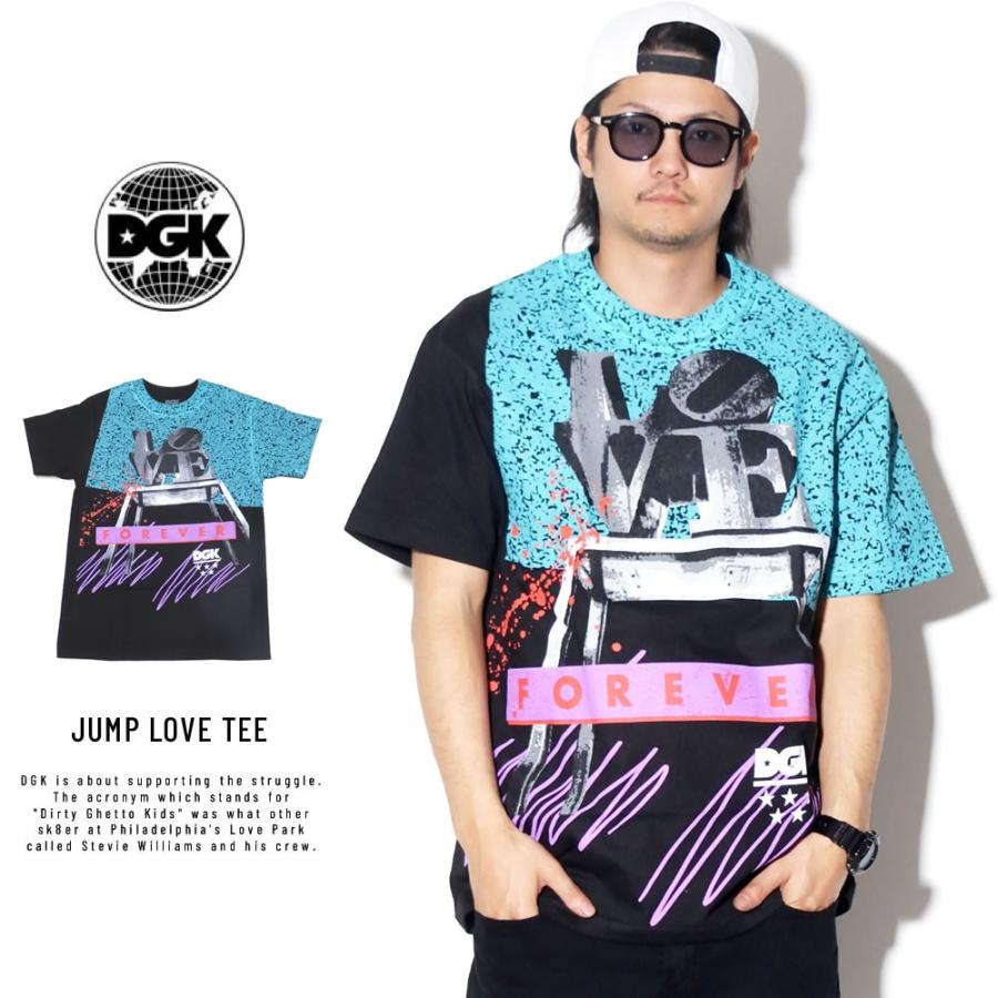 ディージーケー DGK Tシャツ メンズ JUMP LOVE TEE ブラック PTB-1000 | DGK
