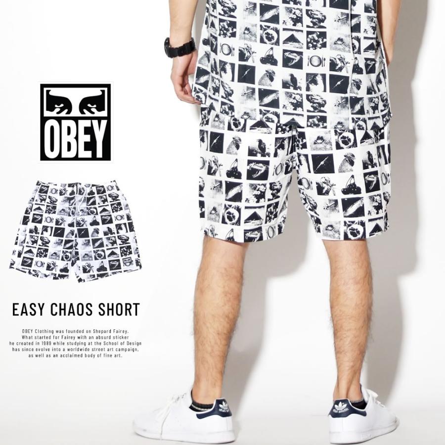 オベイ ハーフパンツ ショートパンツ メンズ 総柄 OBEY EASY CHAOS SHORT 172120043 | OBEY | 01