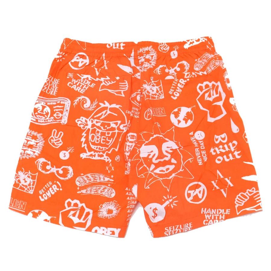 オベイ ハーフパンツ ショートパンツ メンズ 総柄 OBEY EASY FLASH SHORT 172120047 | OBEY | 03