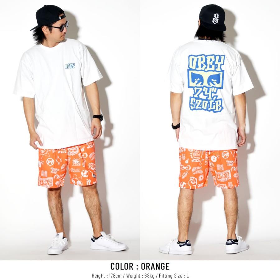 オベイ ハーフパンツ ショートパンツ メンズ 総柄 OBEY EASY FLASH SHORT 172120047 | OBEY | 04