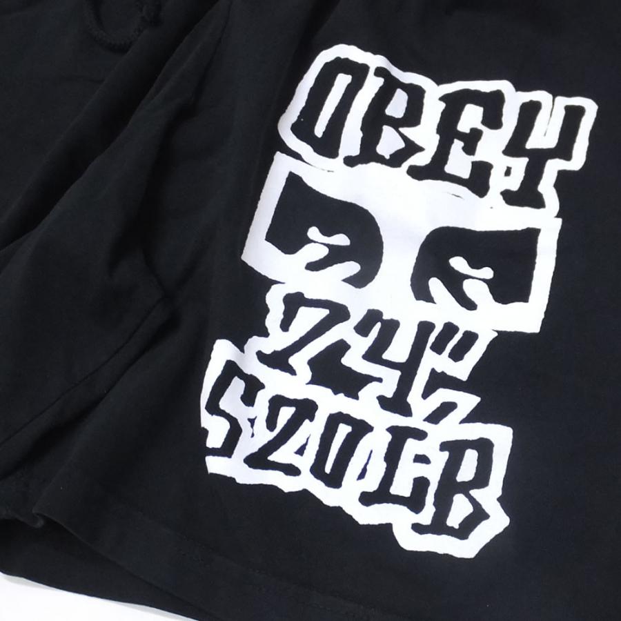オベイ ハーフパンツ 裏毛 スウェット ショートパンツ メンズ OBEY SEVEN FOUR HEAVY WEIGHT SPORT SHORT 176921901 | OBEY | 10