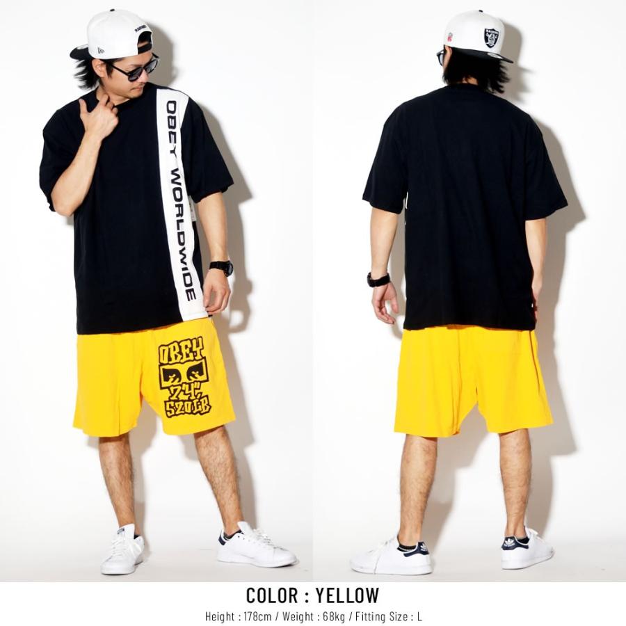 オベイ ハーフパンツ 裏毛 スウェット ショートパンツ メンズ OBEY SEVEN FOUR HEAVY WEIGHT SPORT SHORT 176921901 | OBEY | 09