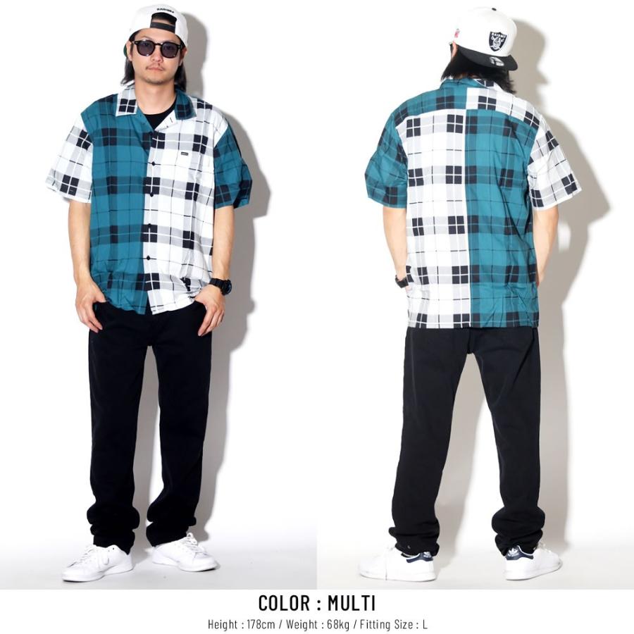オベイ OBEY チェックシャツ メンズ 半袖 開襟 オープンカラー カジュアルシャツ 夏 ブランド POST PATCHED WOVEN SS 181210241 | OBEY | 04
