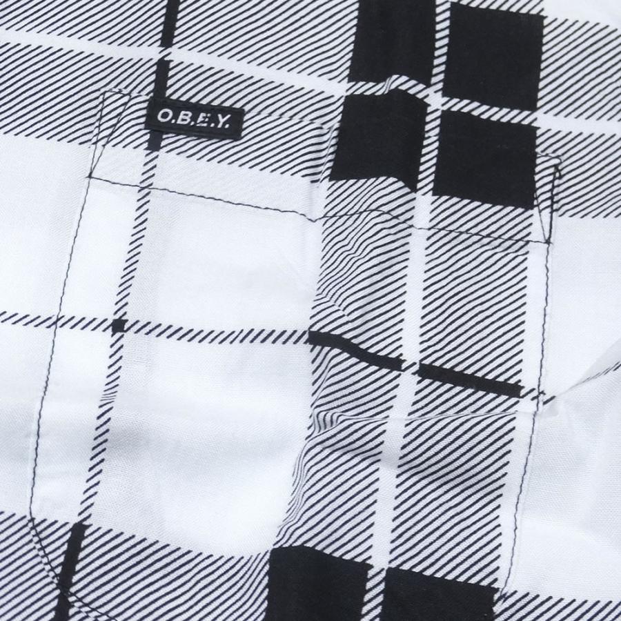 オベイ OBEY チェックシャツ メンズ 半袖 開襟 オープンカラー カジュアルシャツ 夏 ブランド POST PATCHED WOVEN SS 181210241 | OBEY | 06