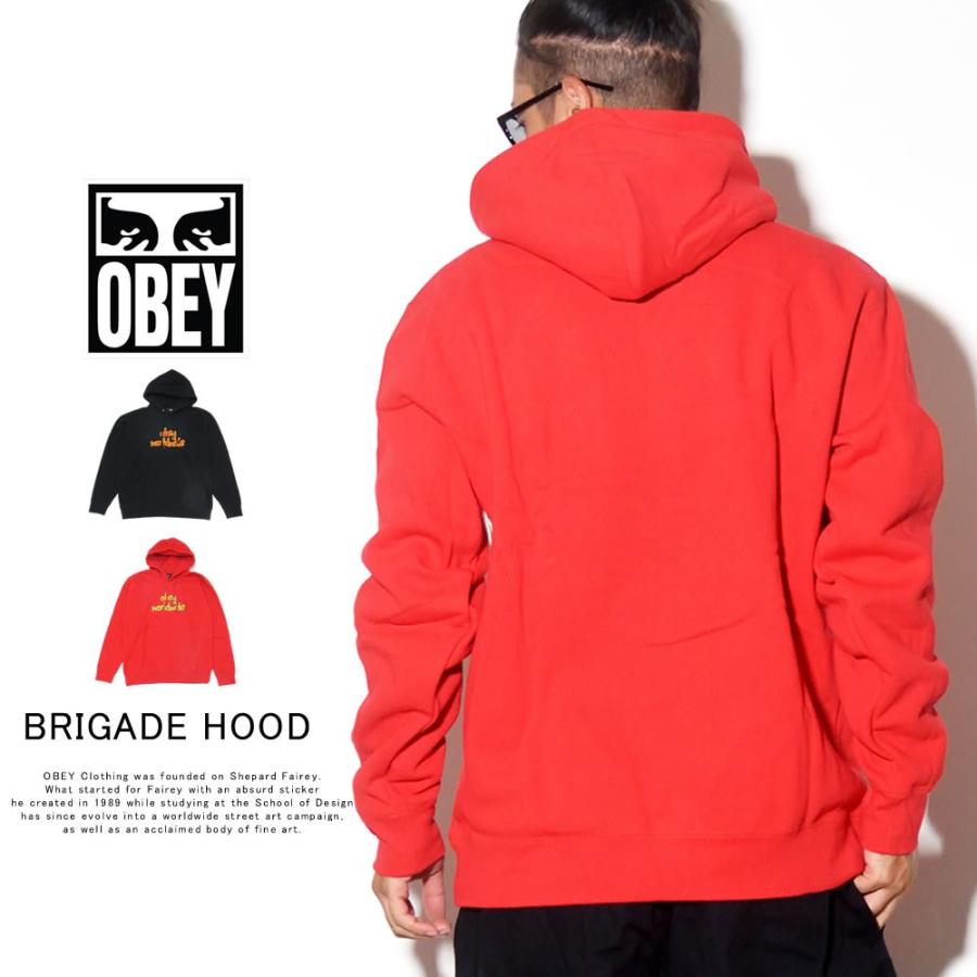 オベイ プルオーバーパーカー メンズ 長袖 スウェット 刺繍 ポップ 裏起毛 BRIGADE HOOD 112470070 | OBEY | 03