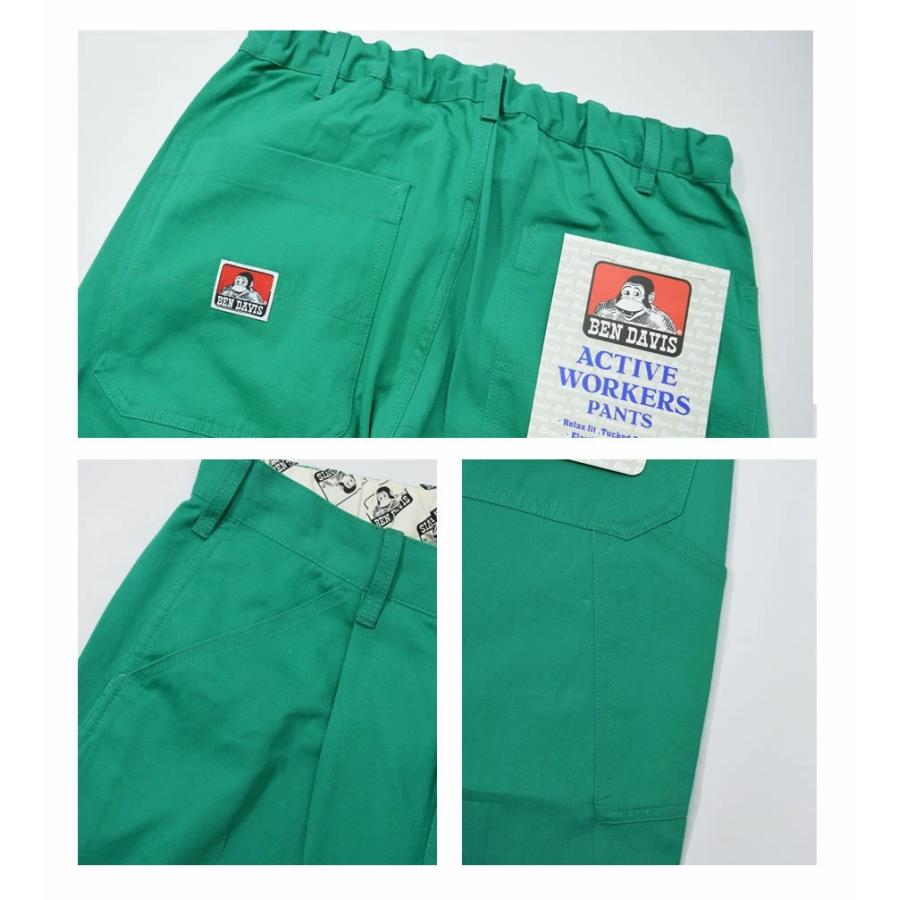 BEN DAVIS ベンデイビス アクティブ ワークパンツ メンズ ワイド テーパード ブランド エメグリーン | BEN DAVIS | 09