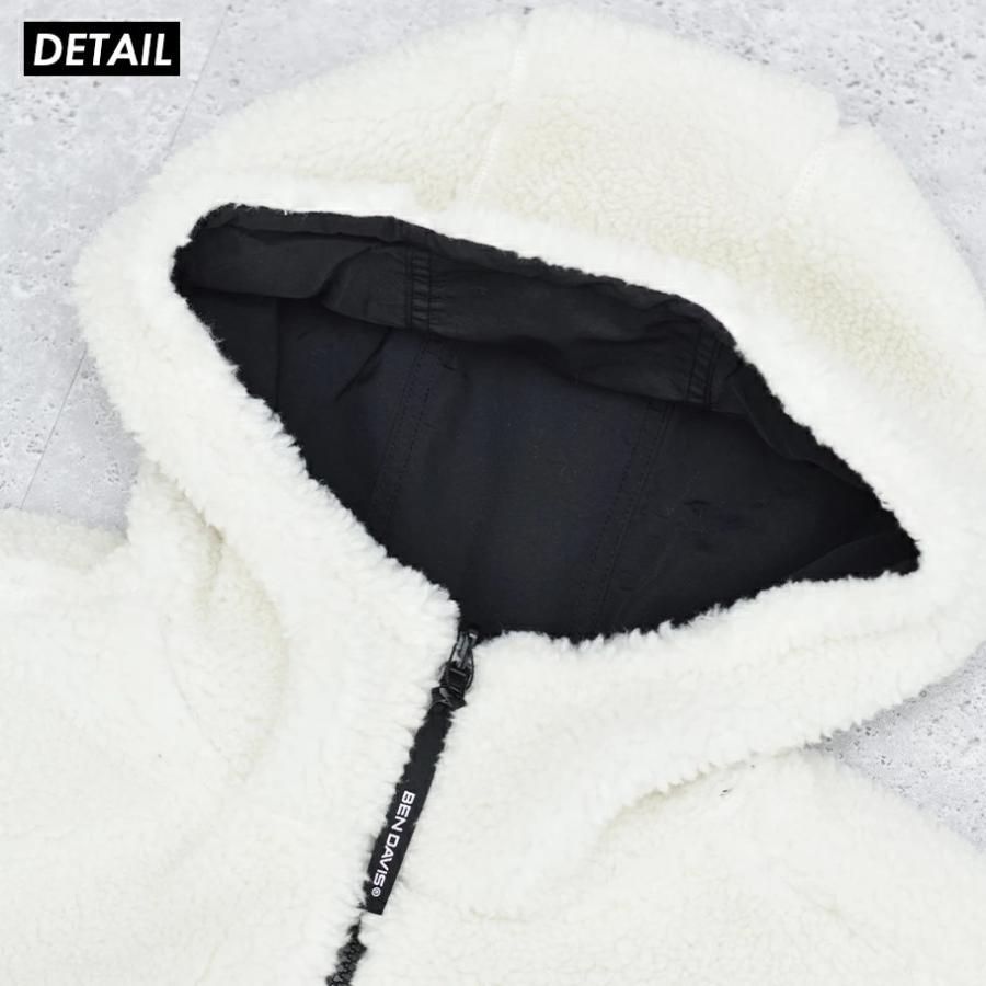 BEN DAVIS ベンデイビス ボアブルゾン ナイロンジャケット メンズ リバーシブル アウター REVERSIBLE BOA JACKET HOODIE ホワイト ワーク ブランド | BEN DAVIS | 12
