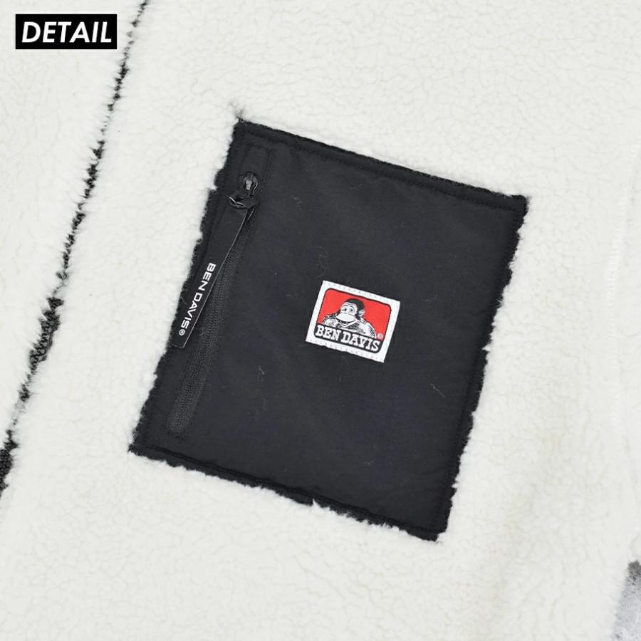BEN DAVIS ベンデイビス ボアブルゾン ナイロンジャケット メンズ リバーシブル アウター REVERSIBLE BOA JACKET HOODIE ホワイト ワーク ブランド | BEN DAVIS | 13