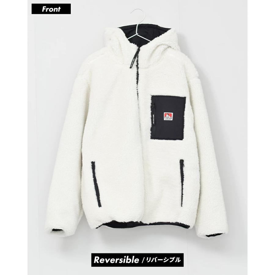 BEN DAVIS ベンデイビス ボアブルゾン ナイロンジャケット メンズ リバーシブル アウター REVERSIBLE BOA JACKET HOODIE ホワイト ワーク ブランド | BEN DAVIS | 08