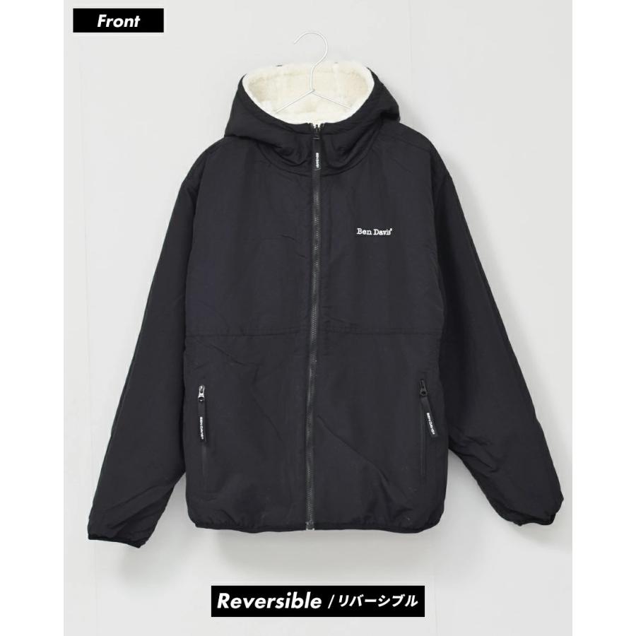 BEN DAVIS ベンデイビス ボアブルゾン ナイロンジャケット メンズ リバーシブル アウター REVERSIBLE BOA JACKET HOODIE ホワイト ワーク ブランド | BEN DAVIS | 10