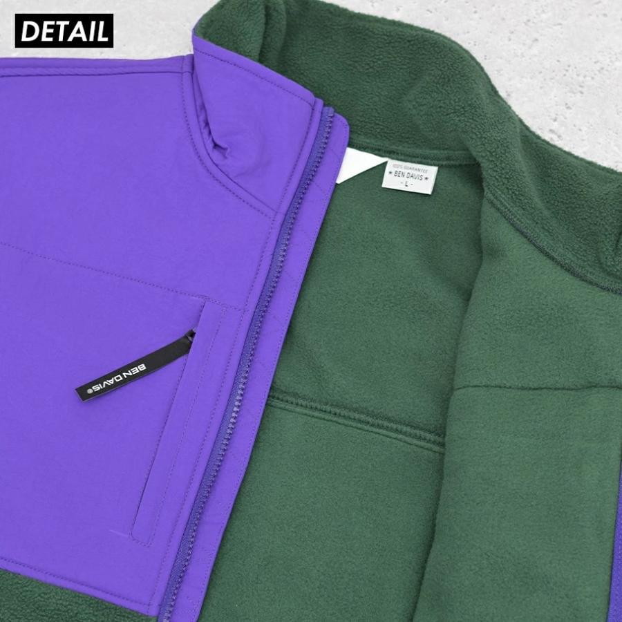 BEN DAVIS ベンデイビス フリースジャケット ブルゾン メンズ アウター FLEECE STAND JACKET パープル ワーク ブランド | BEN DAVIS | 11