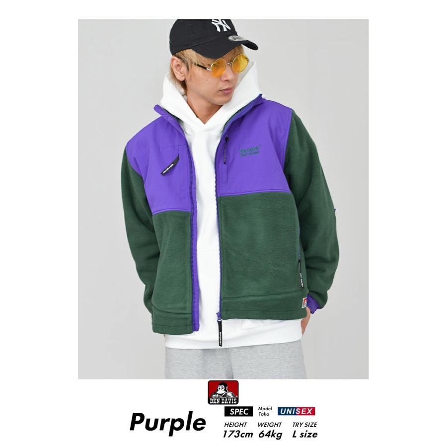 BEN DAVIS ベンデイビス フリースジャケット ブルゾン メンズ アウター FLEECE STAND JACKET パープル ワーク ブランド | BEN DAVIS | 02